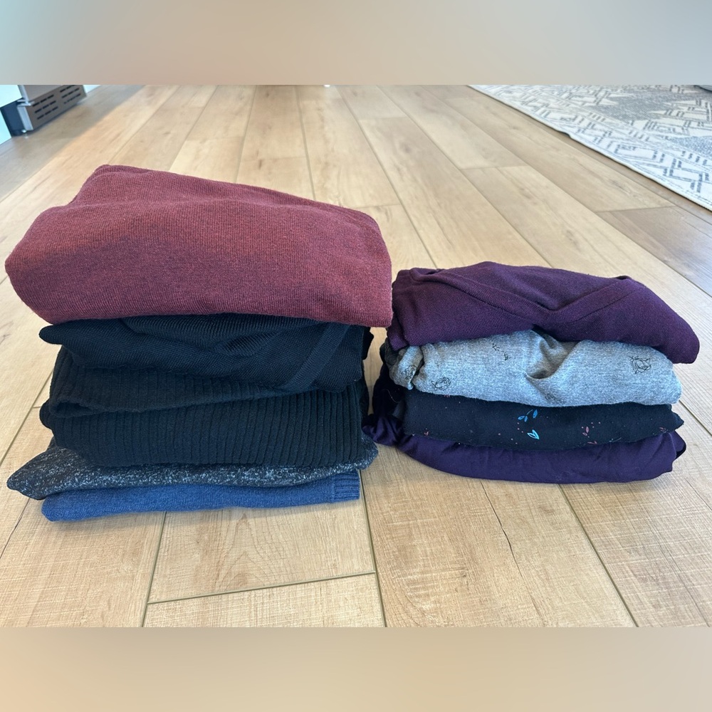 Maternity Sweater and Long Sleeve Top Bundle Size Small